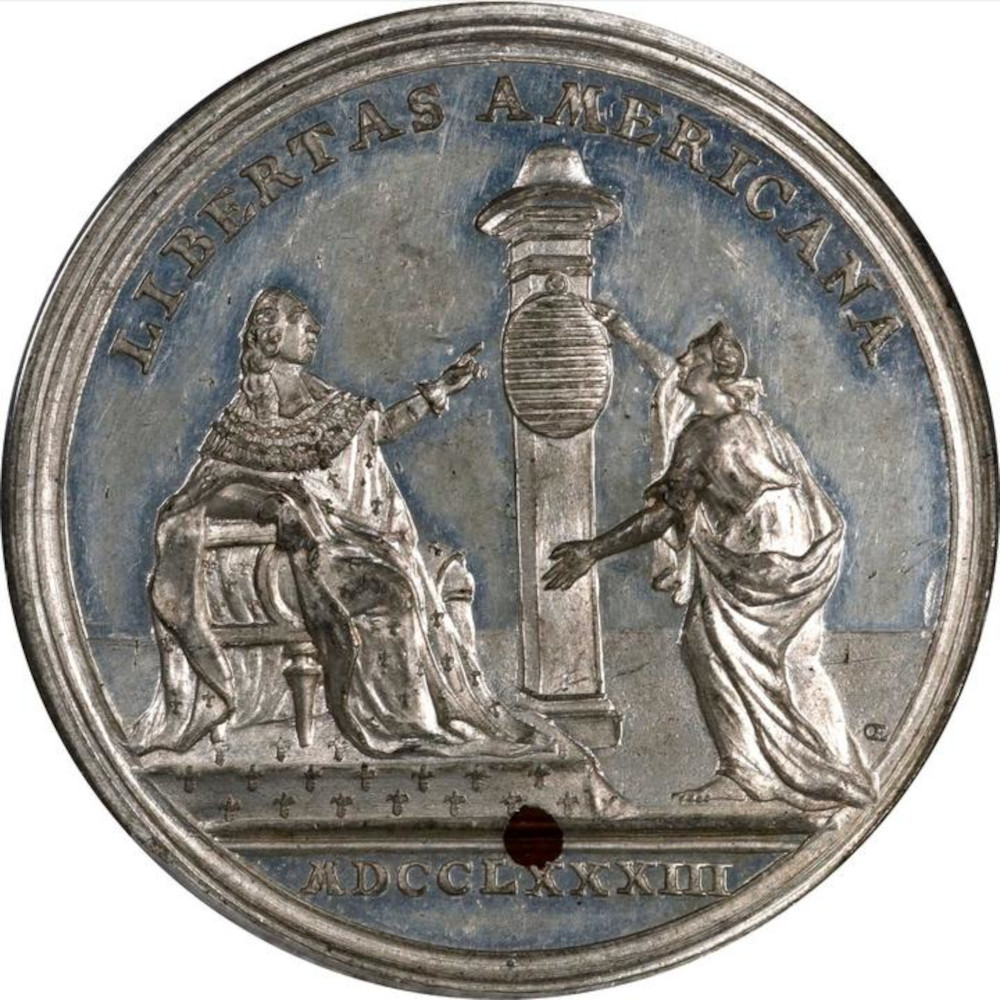 1783 Peace of Versailles Libertas Americana #2 Betts-608 PCGS MS61
