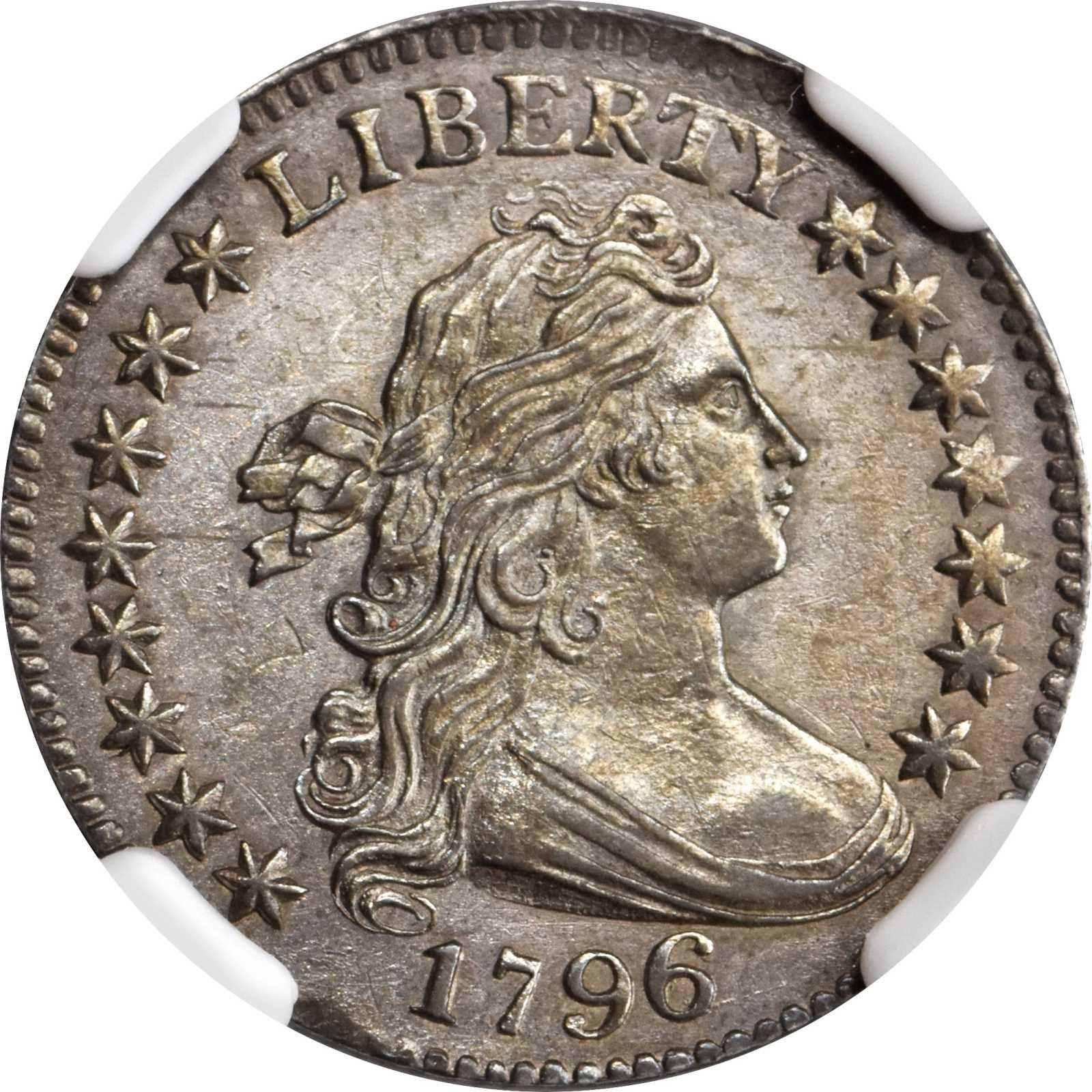 1796 10c Draped Bust Small Eagle Dime JR-3 R-5 NGC MS63