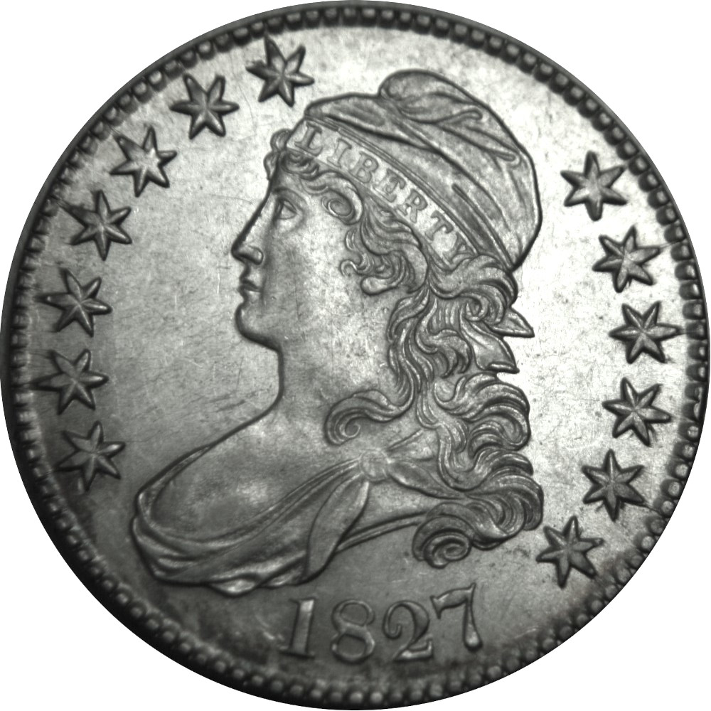 Hotsell 1827 capped bust half dollar