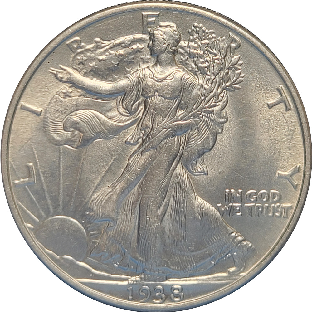1938-D 50c Walking Liberty Half Dollar
