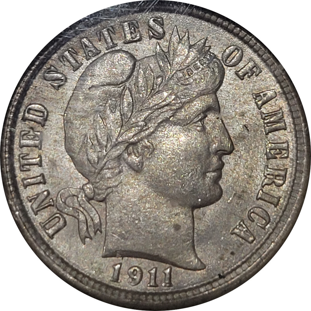 1911 10c Barber Dime NGC MS64