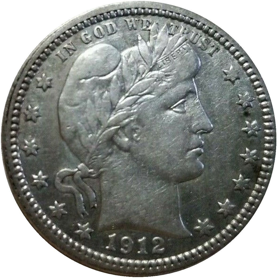 1912 25c Liberty Head Barber Quarter