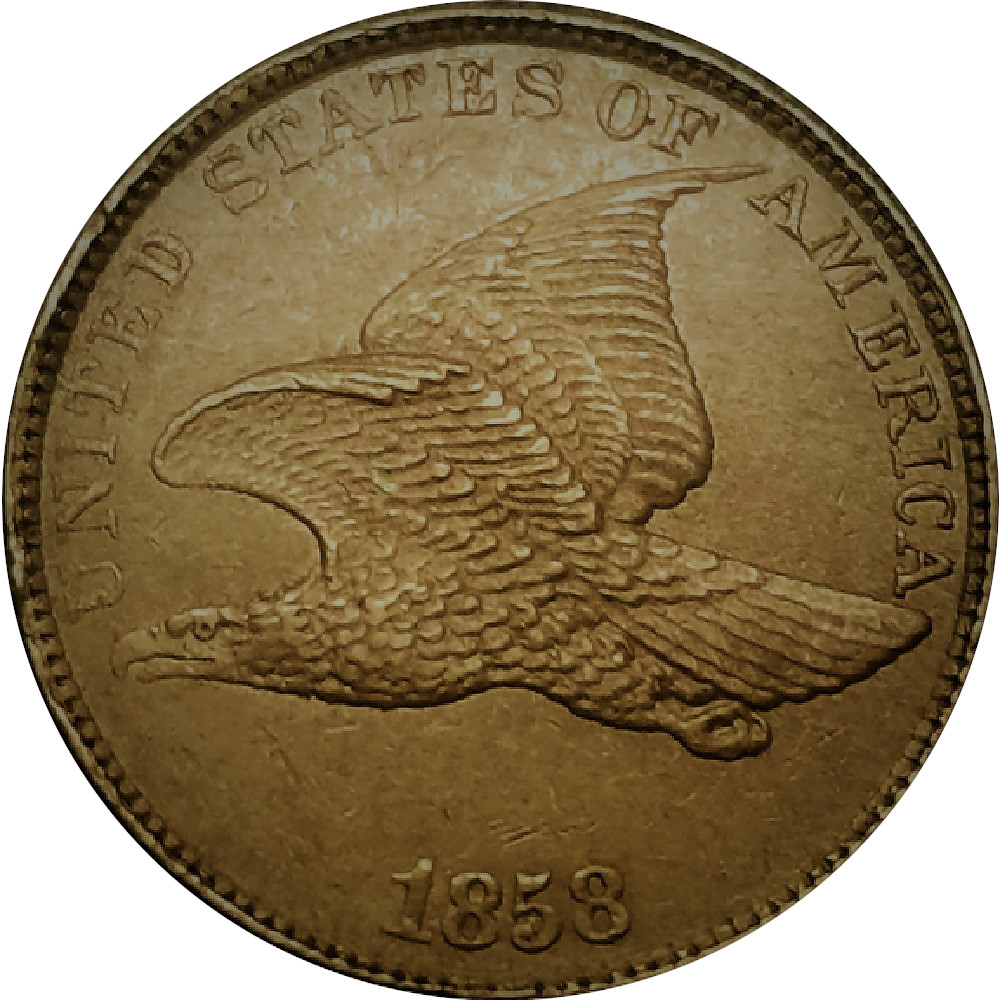 1858 1c Flying Eagle Small Copper Nickel Cent