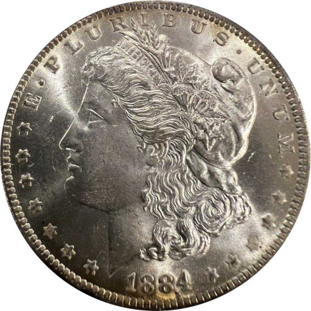 1884-O $1 Morgan Silver Dollar #9 - PCGS MS65 80's Holder