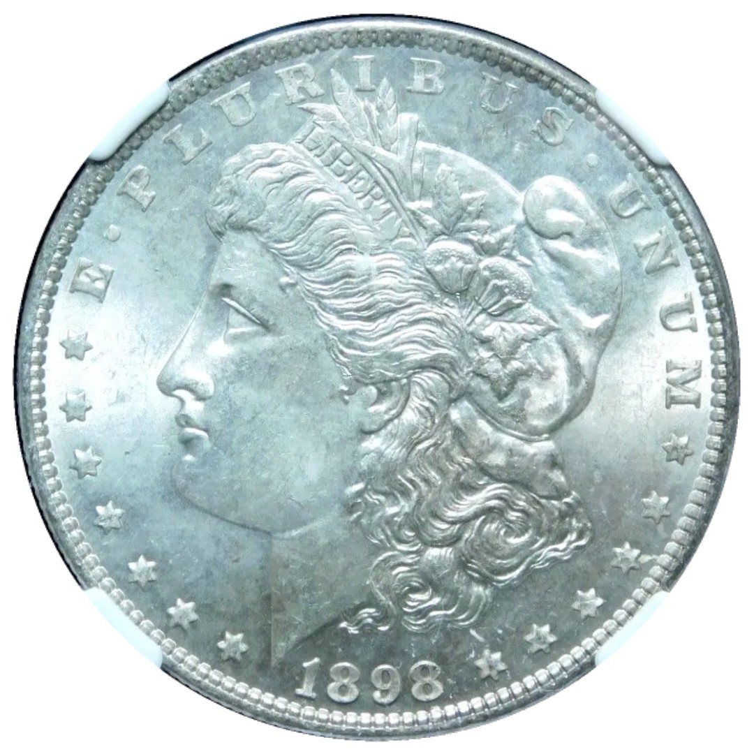 1898 $1 Morgan Silver Dollar #6 NGC MS63