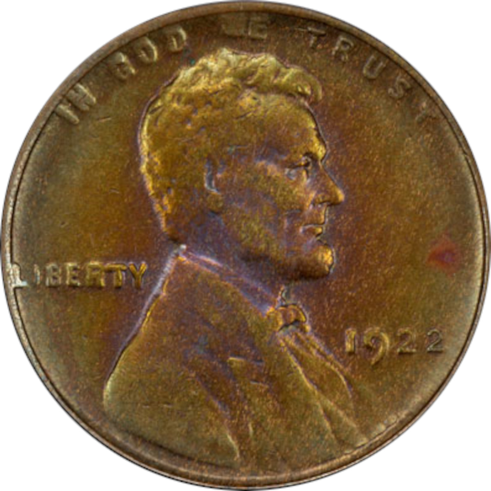 1922 Plain no D 1c Lincoln Cent PCGS AU53