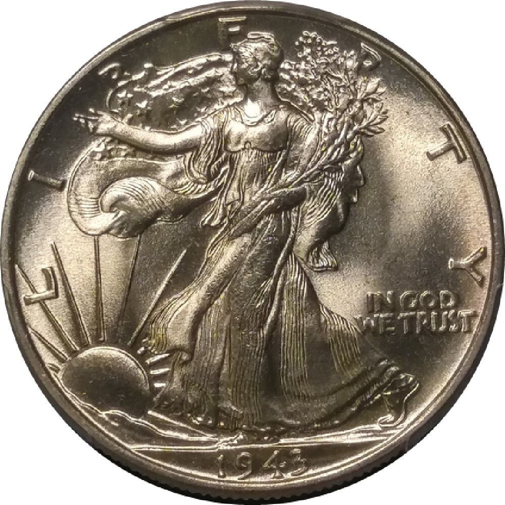 1943 50c Walking Liberty Half Dollar #1, PCGS MS66