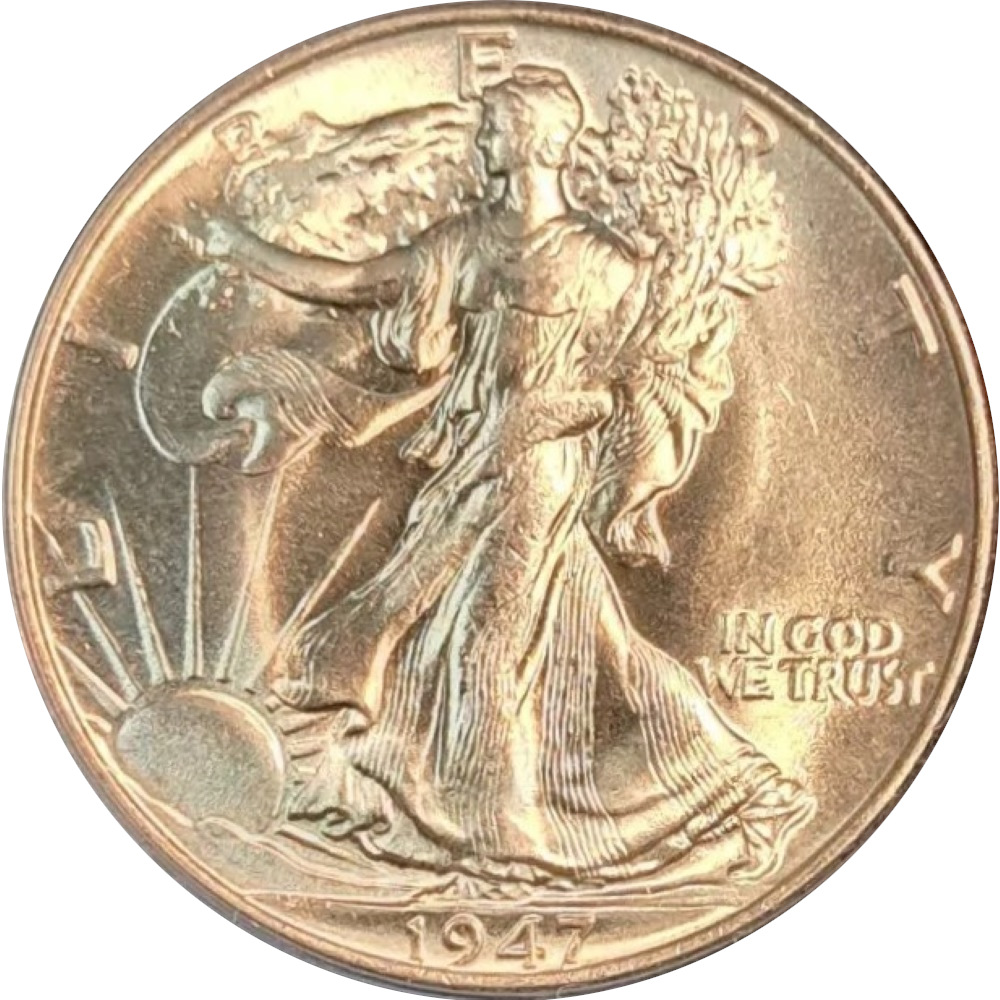 1947 50c Walking Liberty Half Dollar #1, ANACS MS65