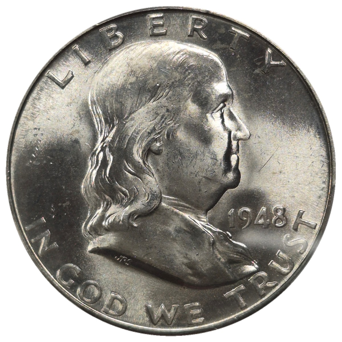 1948-D 50c Franklin Half Dollar #1, PCGS MS65 FBL