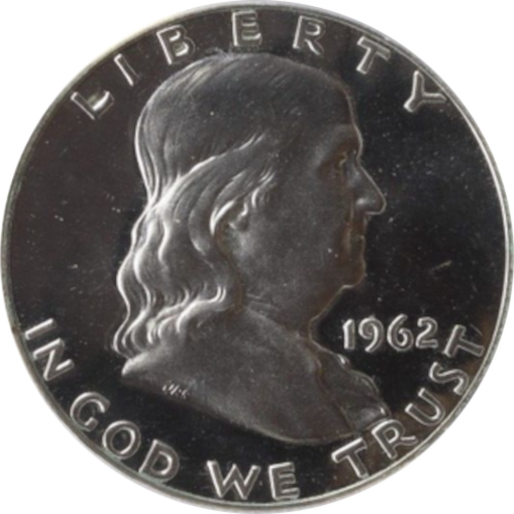 1962 50c Franklin Half Dollar #1, ANACS PF66 Obv Cameo
