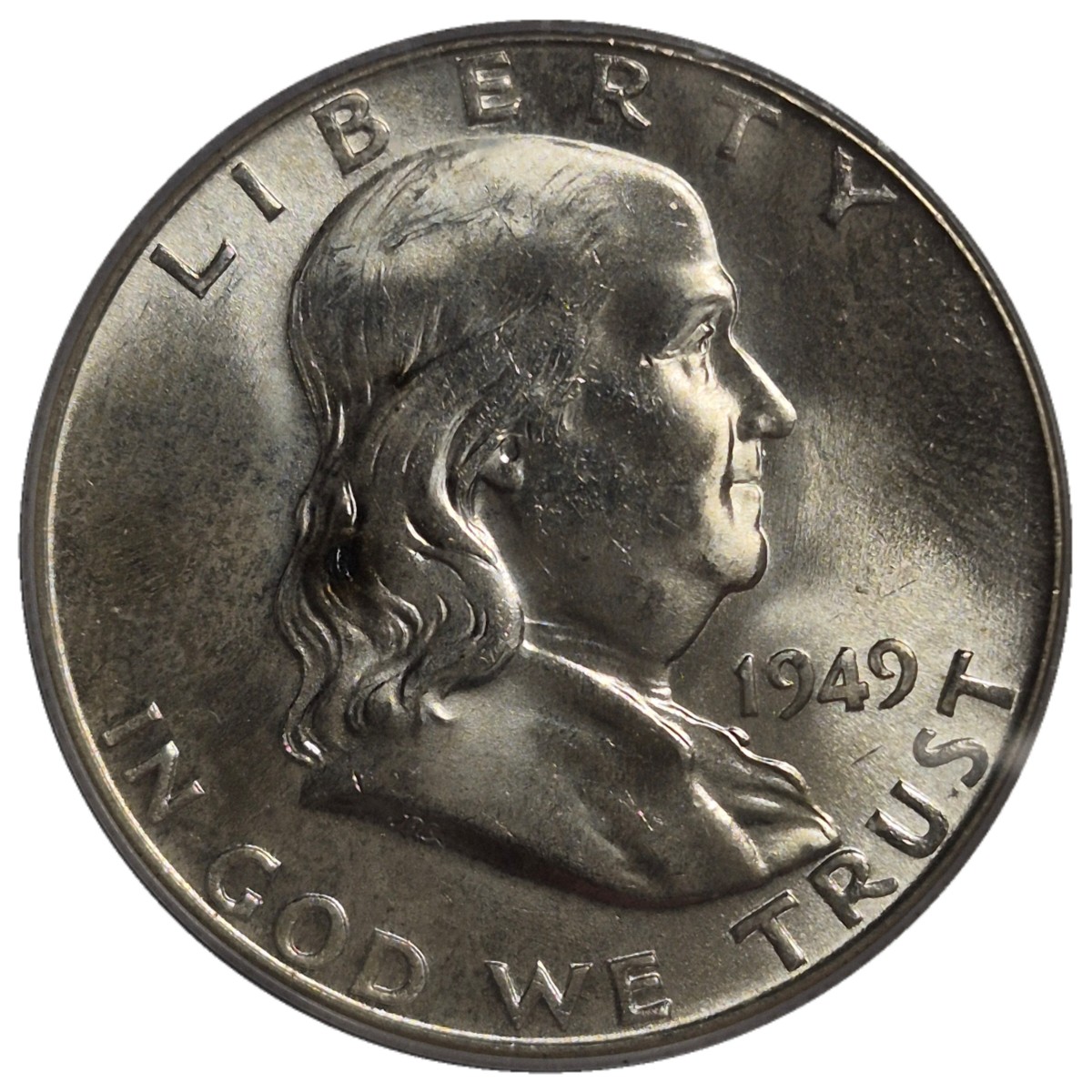 1949 50c Franklin Half Dollar #1, PCGS MS65 FBL