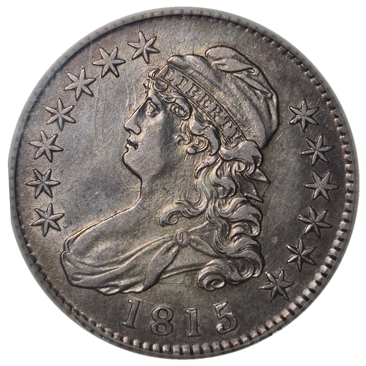 1815/2 50c Capped Bust Half Dollar Overton-101a R3 ICG XF45