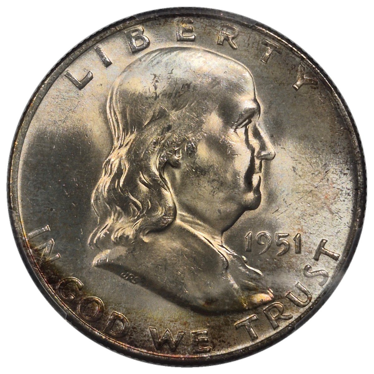 1951-D 50c Franklin Half Dollar #1, PCGS MS65 FBL