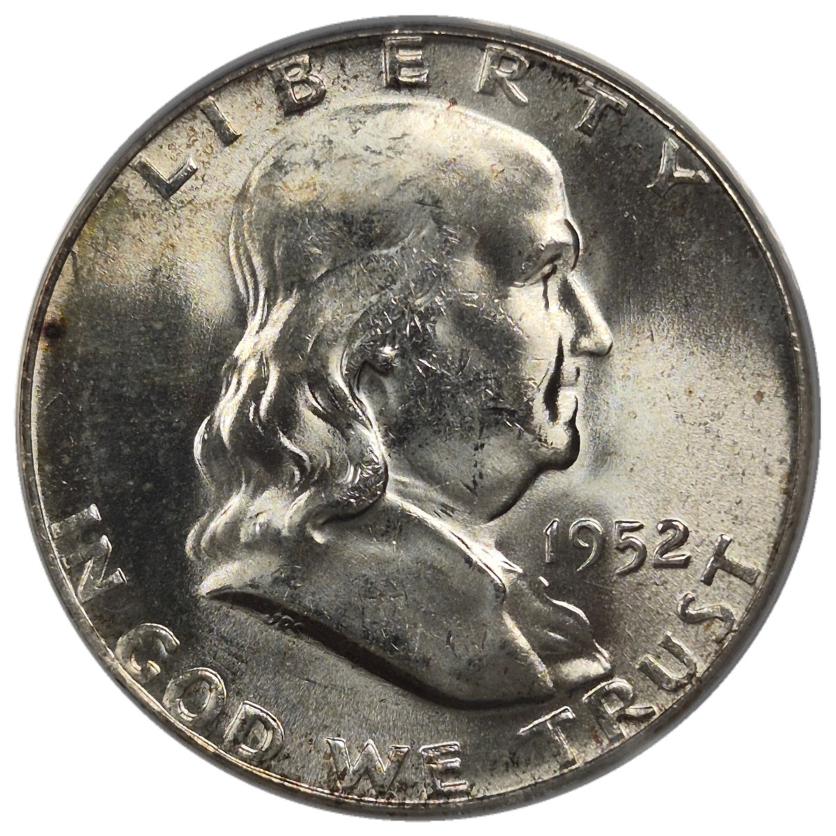 1952 50c Franklin Half Dollar #1, ANACS MS65 FBL