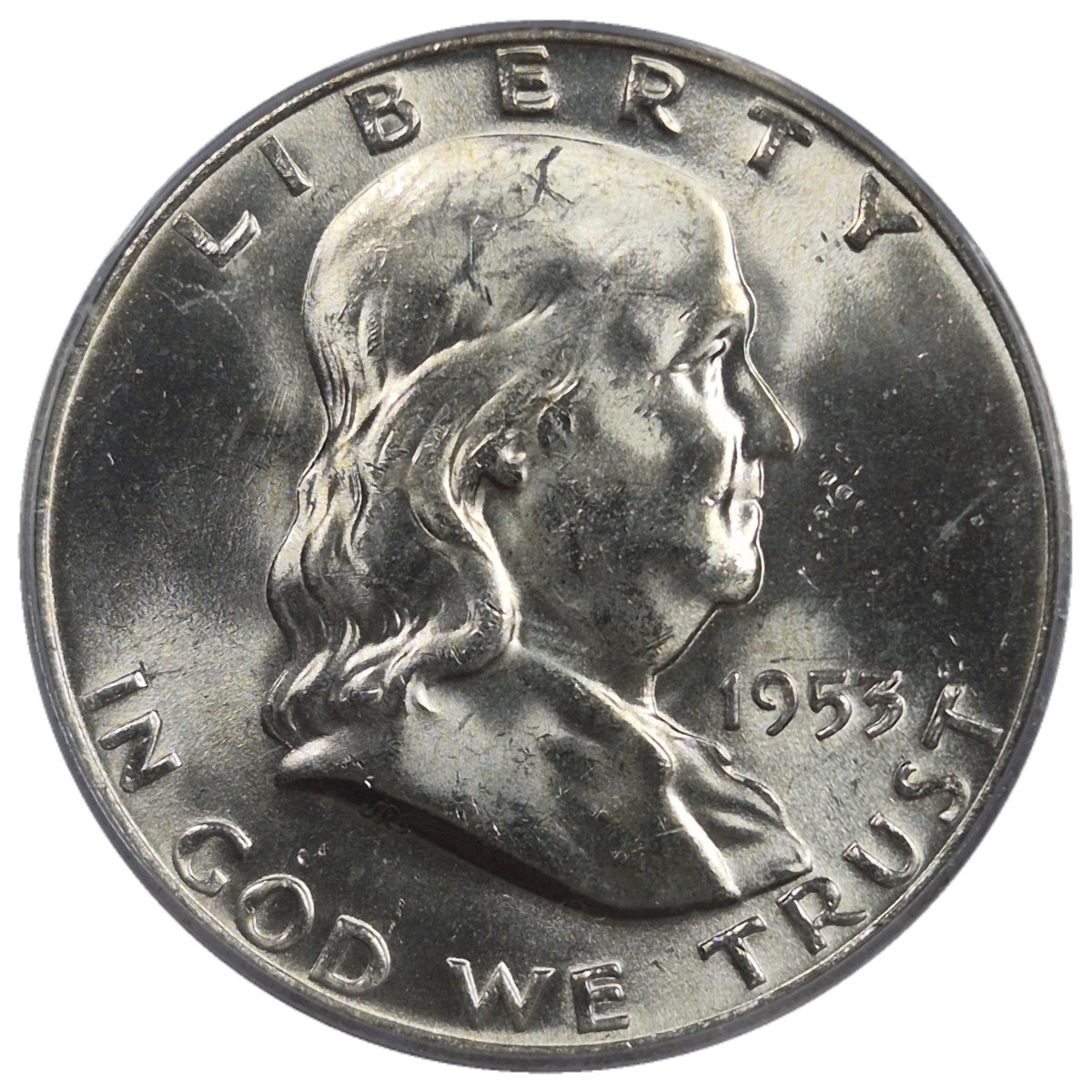 1953-D 50c Franklin Half Dollar #1, ICG MS65 FBL