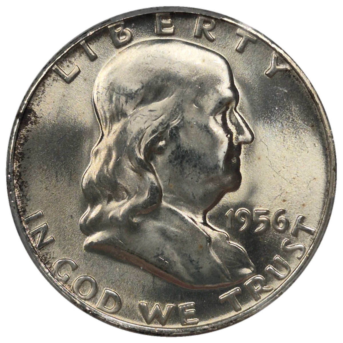 1956 50c Franklin Half Dollar #1, PCGS MS65 FBL