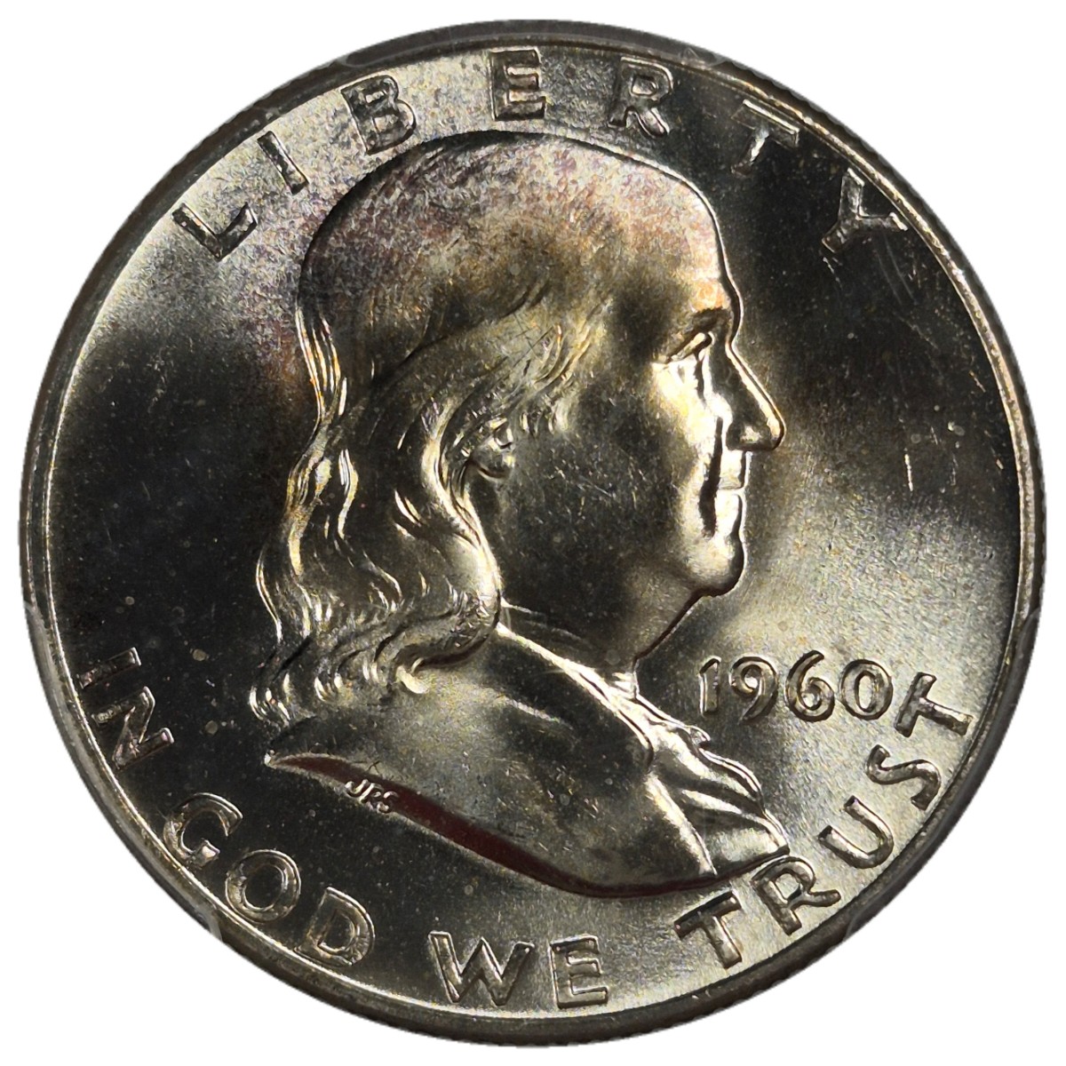1960 50c Franklin Half Dollar #1, PCGS MS65 FBL